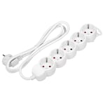 Grenuttag 5-vägs jordat 5m kabel