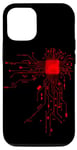 Coque pour iPhone 15 CPU Cœur Processeur Circuit imprimé IA Geek Gamer Heart