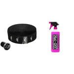Lizard Skins DSP Bartape 3.2 mm Unisex Adult Handlebar Tape Jet Black, One Size & Muc-Off 904US Nano-Tech Bike Cleaner, 1 Litre - Fast-Action, Biodegradable Bicycle Cleaning Spray