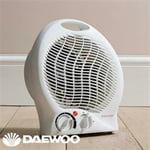 Daewoo 2000W Upright Fan Heater Thermostat Control with 2 Heat Setting A++