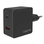 LOGILINK Compatible USB Wall Charger Netzteil - USB, USB-C - 18 Watt