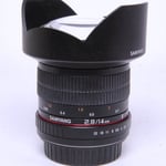 samyang Used Samyang 16mm f/2 ED AS UMC CS Wide Angle Lens Canon EF