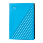 WD 6 to My Passport Disque Dur Externe Portable, avec Logiciel de Gestion d'appareil, Sauvegarde et Protection par Mot de Passe Compatible avec PC, Xbox et PS4, Bleu