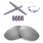 Walleva Titanium Ti Polarized lenses w earsocks T-shocks for Oakley X-Metal-XX
