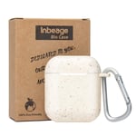 Inbeage Eco Armor Bio Case for AirPods Gen 2 & 1,100% Biodegradable and Compostable,Eco-Friendly and Sustainable,Natural Texture (Oatmeal Beige)