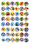 Skylanders & Giants x 48 Fairy Cup Cake Toppers Ricer Paper cut out Decorations