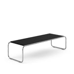 Knoll - Laccio low table, Rectangular, skiva i Svart laminat - Soffbord - Marcel Breuer - Svart - Metall/Trä