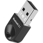 JeoPoom Adaptateur Bluetooth 5.1, Bluetooth USB, USB Bluetooth Dongle pour PC, Souris, Clavier, Casques, Enceintes, Imprimante, Comp