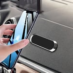 Mini Strip Shape Magnetic Car Phone Holder, Gravity Stand Bracket Non-Slip Metal Magnet GPS Mount Car Phone Mount Automatic Locking Universal Air Vent Cell Phone Holder for Car (Silver)