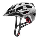 uvex Finale Light - Secure City Bike Helmet for Men & Women - incl. LED Light - Individual Fit - Silver - 52-57 cm