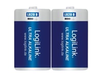 Logilink Lr20b2, Engångsbatteri, D, Alkalisk, 1,5 V, 2 Styck, 10200 Mah