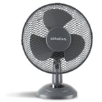 Schallen Electric Portable Air Cooling GREY Small 9'' inch Desktop Desk Fan NEW