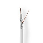 Nedis Coax Kabel På Rulle | 4G / LTE secure | 75 Ohm | Triple afskærmet | ECA | 100.0 m | Coax | PVC | Hvid | Rulle