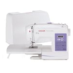 Singer Fashion Mate | 5560 Computerized Sewing Machine with Included Accessory Kit, 203 Stitch Applications-Perfect for Beginners, Metal, White
