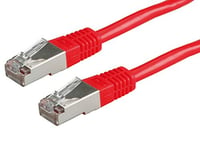 ROLINE Câble LAN avec Ethernet | cordon réseau RJ 45 | Cat 5e | pour Switch • Routeur • Modem | rouge 1,0 m