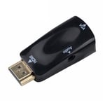 Noir Adaptateur HDMI vers VGA, séparateur Audio, Jack 3.5, convertisseur de câble, boîtier TV, Port ADisplay,