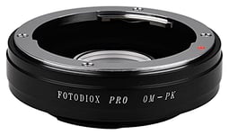 Fotodiox Pro Lens Mount Adapter, Selective 35mm Olympus Zuiko Lens to Pentax K Mount Camera adapter (Please See Compatible Lens list), OM-PK Pro