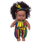 Poupée noire fille afro américaine noire bébé noir avec cheveux bouclés 8 pouces mode vinyle pour enfants anniversaire enfant garçon fille
