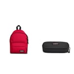 EASTPAK ORBIT XS Mini Backpack, 10 L - Sailor Red (Red) OVAL SINGLE Pencil Case, 5 x 22 x 9 cm - Black (Black)