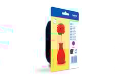 CARTOUCHE BROTHER LC121 MAGENTA 100% NEUVE + CADEAUX / fleur marguerite rouge