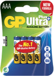 GP Ultra Plus Alkaline AAA 4-pak