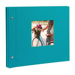 Goldbuch Album Photo Tendance, Bella Vista, 30 X 25 Cm, 40 Noires Pages avec Intercalaires En Verre, Extensibles, Turquoise 26973