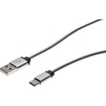 CORDON USB 2.0 C / Type- A SILVER 1,0 M