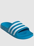 adidas Mens Adilette Aqua Sliders - Blue, Light Blue/White, Size 12, Men