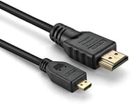 Cablen | HDMI cable for Panasonic Lumix DC-GX9, DC-GX9K, DC-GX9M, DC-GX9N Digital Camera - Length = 6.5ft / 2M