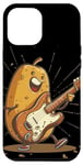 Coque pour iPhone 15 Pro Max Costume amusant de pommes de terre avec guitare électrique