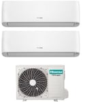 Hisense - climatiseur inverter dual split energy pro plus / hi-energy série 9+12 avec 2amw52u4rxc r-32 wi-fi intégré 9000+12000