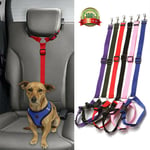 Pet Dog Seat Belt Lead Clips Safety Harness Restraint Car Van Journey Travel Uk