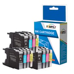 Fimpex Compatible Ink Cartridge Replacement for Brother MFC-J430 MFC-J430W MFC-J625DW MFC-J825DW MFC-J835DW MFC-J5910DW MFC-J6510DW MFC-J6710DW MFC-J6910DW LC1240 (Black/Cyan/Magenta/Yellow, 12-Pack)
