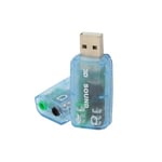 Adaptateur de carte son externe USB DSP 5.1 mono (bleu)