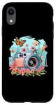 iPhone XR Colorful Photo Camera With Flowers I Photo Camera Case