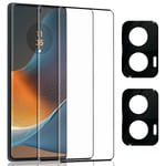 2-Pack Motorola Edge 50 Fusion Skärmskydd & 2-Pack linsskydd - Härdat Glas 9H - Super kvalitet 3D