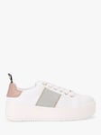 KG Kurt Geiger Lighter Gem Embellished Flatform Trainers, White