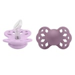 BIBS® Smokk Infinity anatomisk spene 0-6 måneder Violet Sky/Mauve 2 stk.