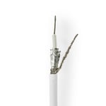 Nedis Tale Kabel på Snelle | RG58C/U | 50 Ohm | Dobbelt skjermet | ECA | 25.0 m | Koax | PVC | Hvit | Gaveeske