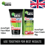 🇬🇧 Garnier AcnoFight Pimple Clear Face wash with Face cream *salicylic acid UK