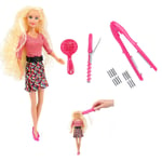 UMKYTOYS Beauty Hairstylist Doll With Pretend Toy Tongs, Hair comb Doll Toy for Girls