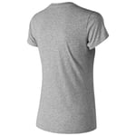 New Balance Essentials Stacked Logo Short Sleeve T-shirt Grey S Woman