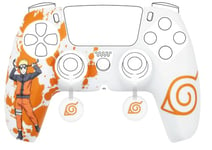 Konix Naruto Shippuden Coque de Protection pour Manette DualSense PS5 - Silicone - Appuie-Pouces - Motif Konoha et Naruto - Blanc