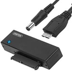 UNITEK Adaptateur SATA vers USB 3.0 6 Gbps pour disques durs 2.5/3.5 HDD/SSD et Lecteur Optique (CD/DVD/Blu-Ray) avec Bloc d'alimentation 12 V/2 A