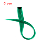 Hair Extension Single Clip Hairpieces Synthetic Green