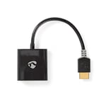 Nedis HDMI™ -sovitin | HDMI™ liitin | USB Micro-B naaras / VGA Naaras / 3.5 mm naaras | Kullattu | Suora | PVC | Antrasiitti | 1 kpl | Laatikko