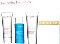 CLARINS Relax Bath Moisture-Rich Body Lotion + Scrub Gift Set BNIB 300ml Total