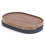 CurveLine Laptray knäbricka med anti-slip, medium, valnöt