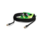 Sommer Cable - Câble Patch vidéo 6G-SDI/4K, SC-Vector 0,8/3,7, BNC/BNC NBNC75BLP9X NEUTRIK, Noir
