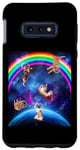 Coque pour Galaxy S10e Cats In Space Kitten Outerspace Galaxy Funny Cat Lovers